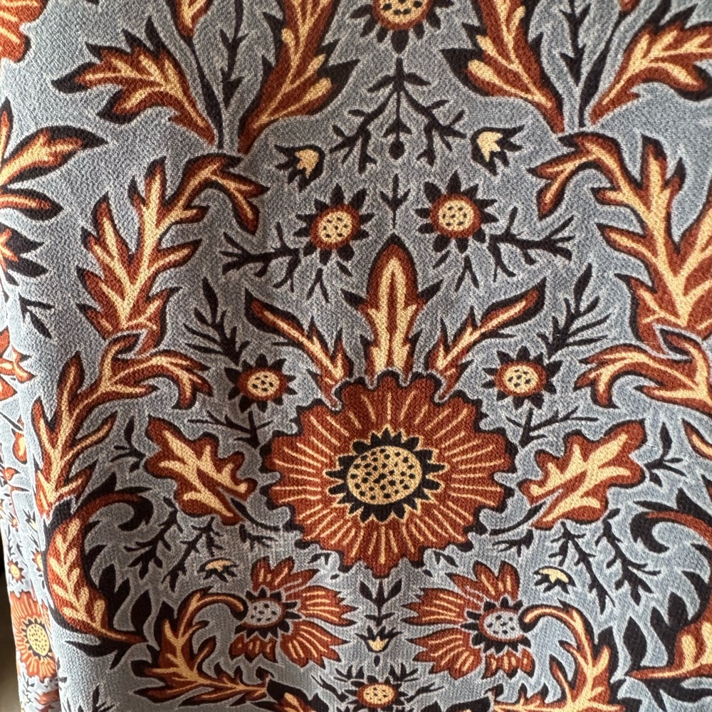 CAbi Provincial Blue Paisley Shirt Dress- Large - Picture 4 of 10